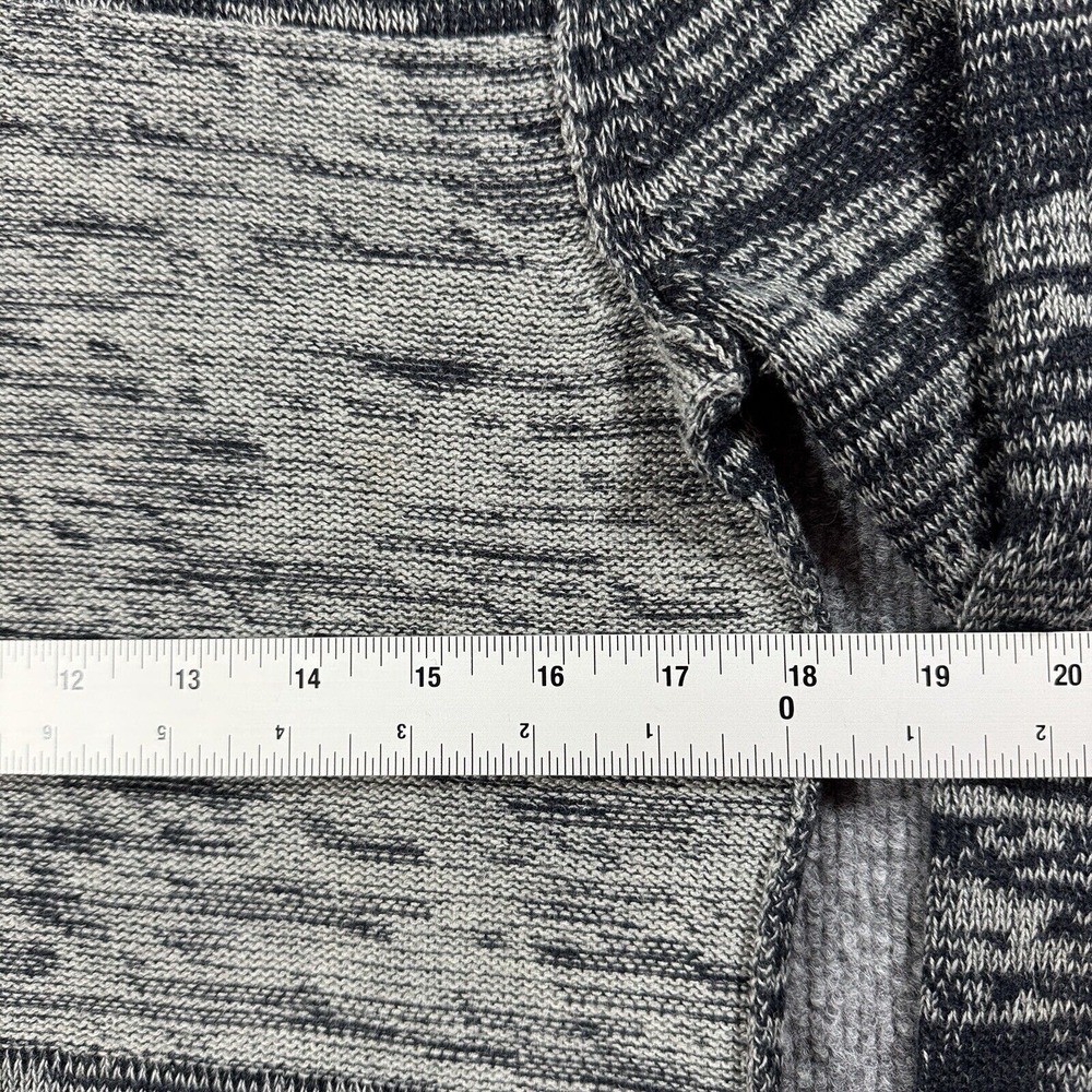 Trash Nouveau Sweater Mens Small Zip‎ Cowl Neck Gray Marled Knit - Picture 10 of 12